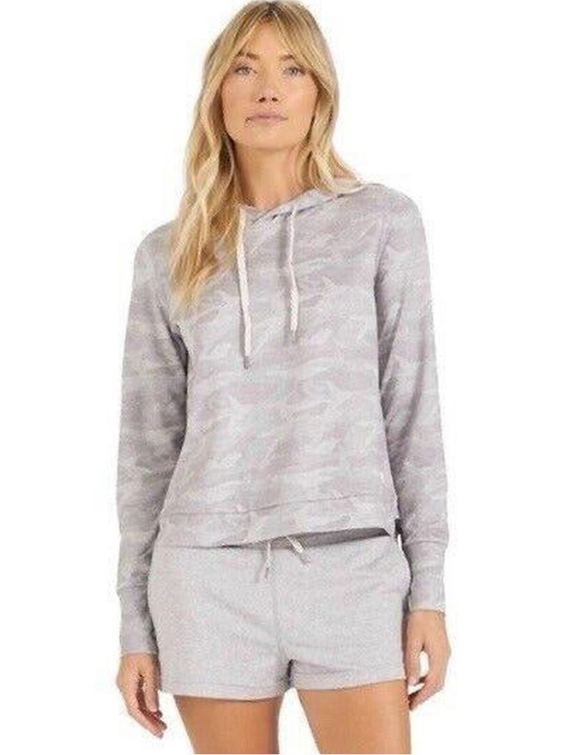 Vuori Halo Essential Hoodie Light Gray Camo Size Small